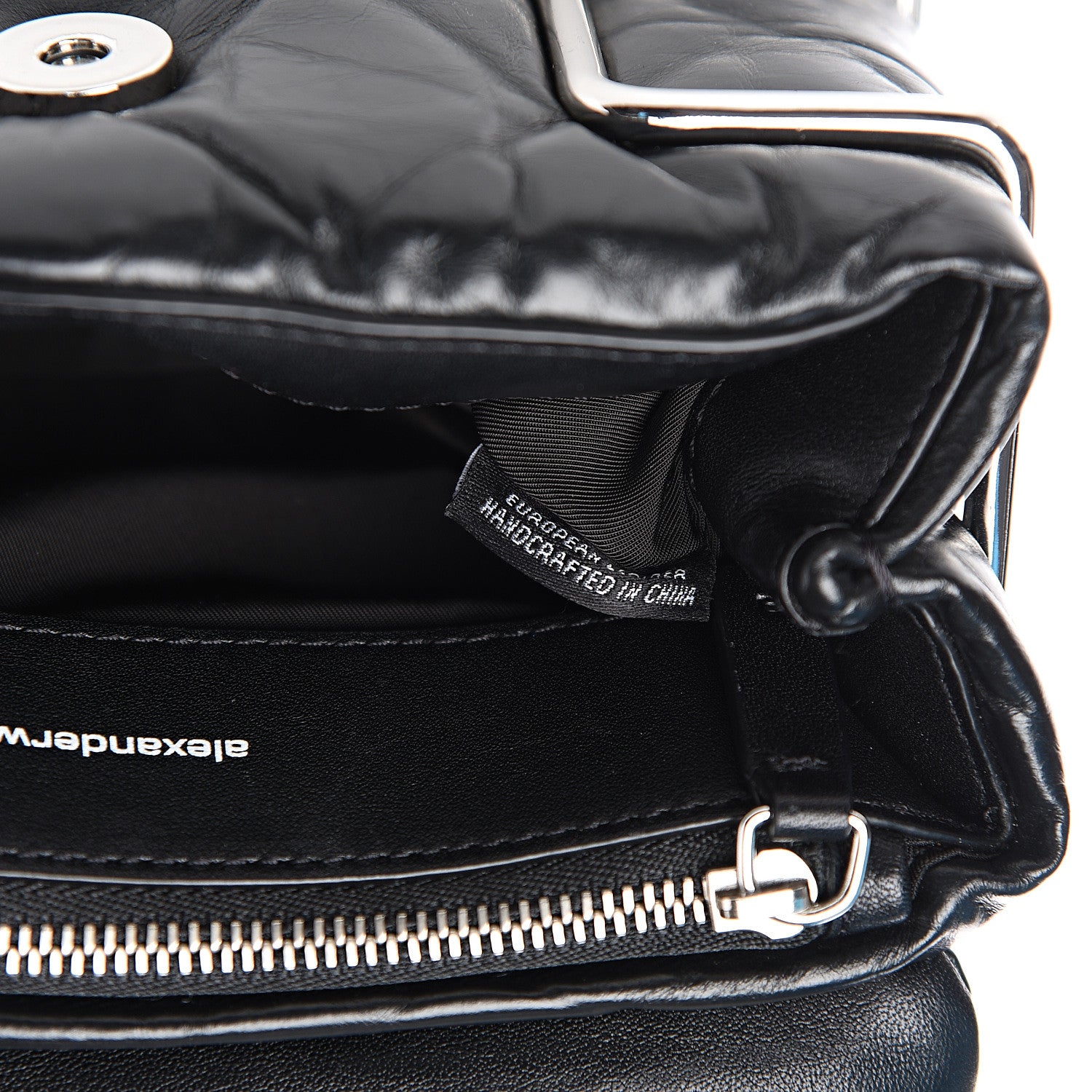 Alexander Wang Calfskin Quilted Halo Crossbody Bag Black 6 of 9