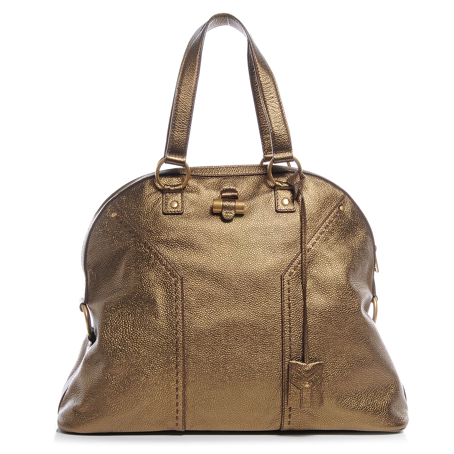 Saint Laurent Leather Oversized Muse Bronze 1 of 7