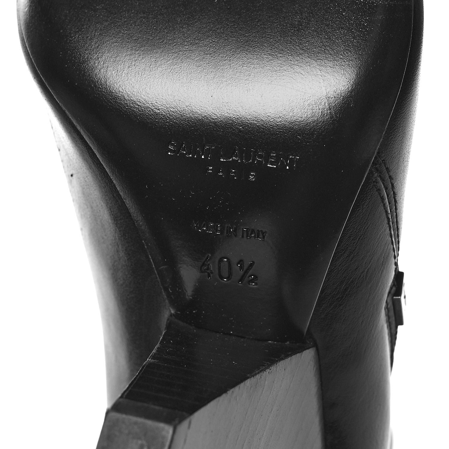 Saint Laurent Calfskin Soho Niki 105 Wedge Booties 40.5 Black 7 of 9