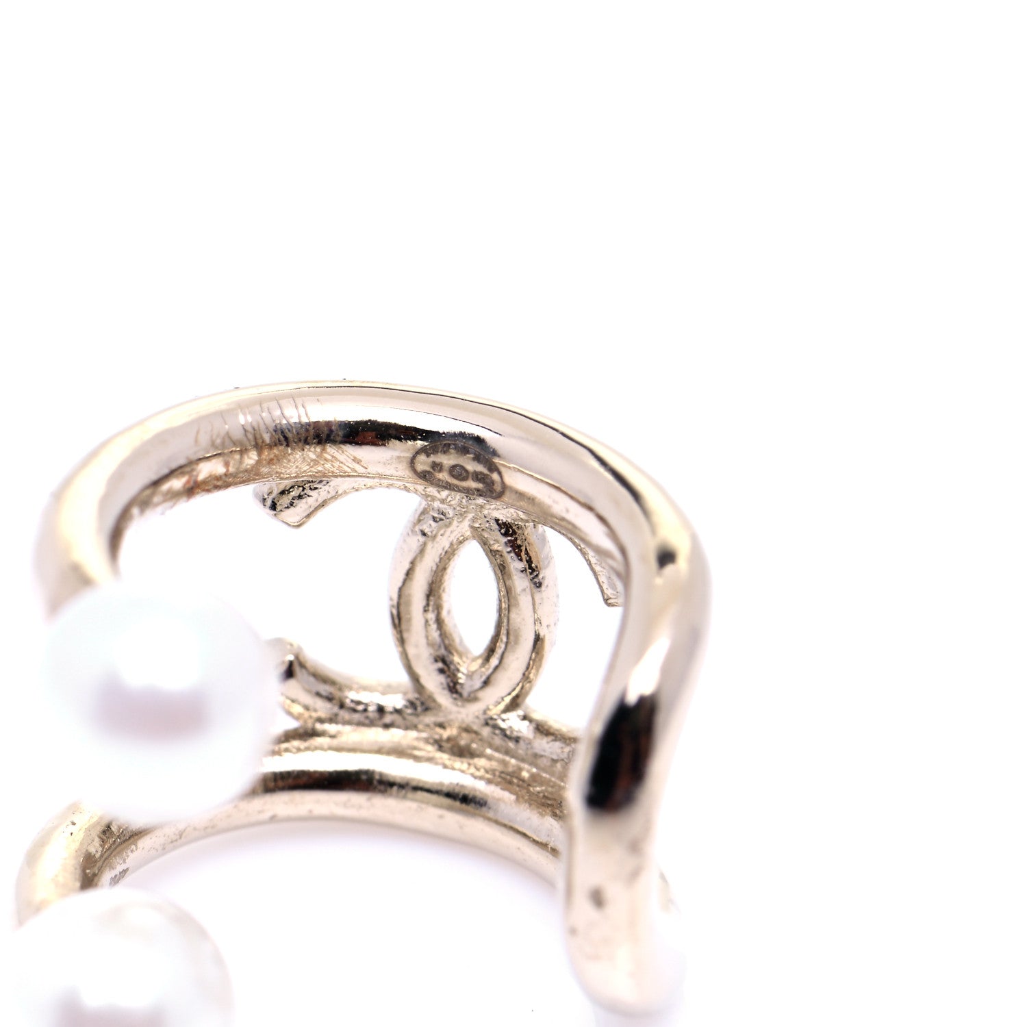 Chanel Pearl CC Single Ear Cuff Gold 5 of 6