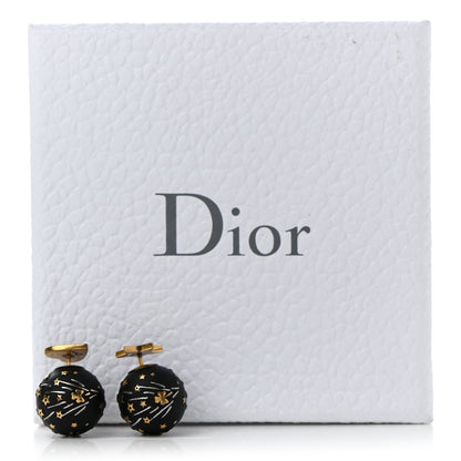 Christian Dior Metal Star Heart Mise En Dior Tribal Earrings Black Gold 7 of 7
