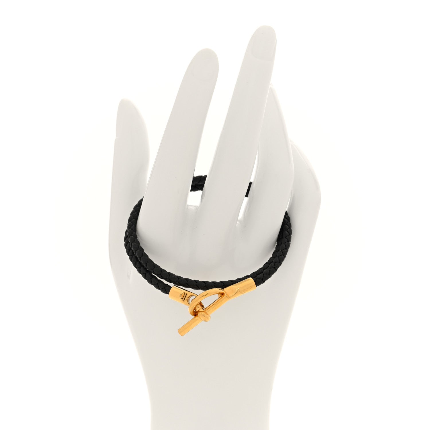 Hermes Swift Double Tour Glenan Bracelet T3 Black 2 of 4