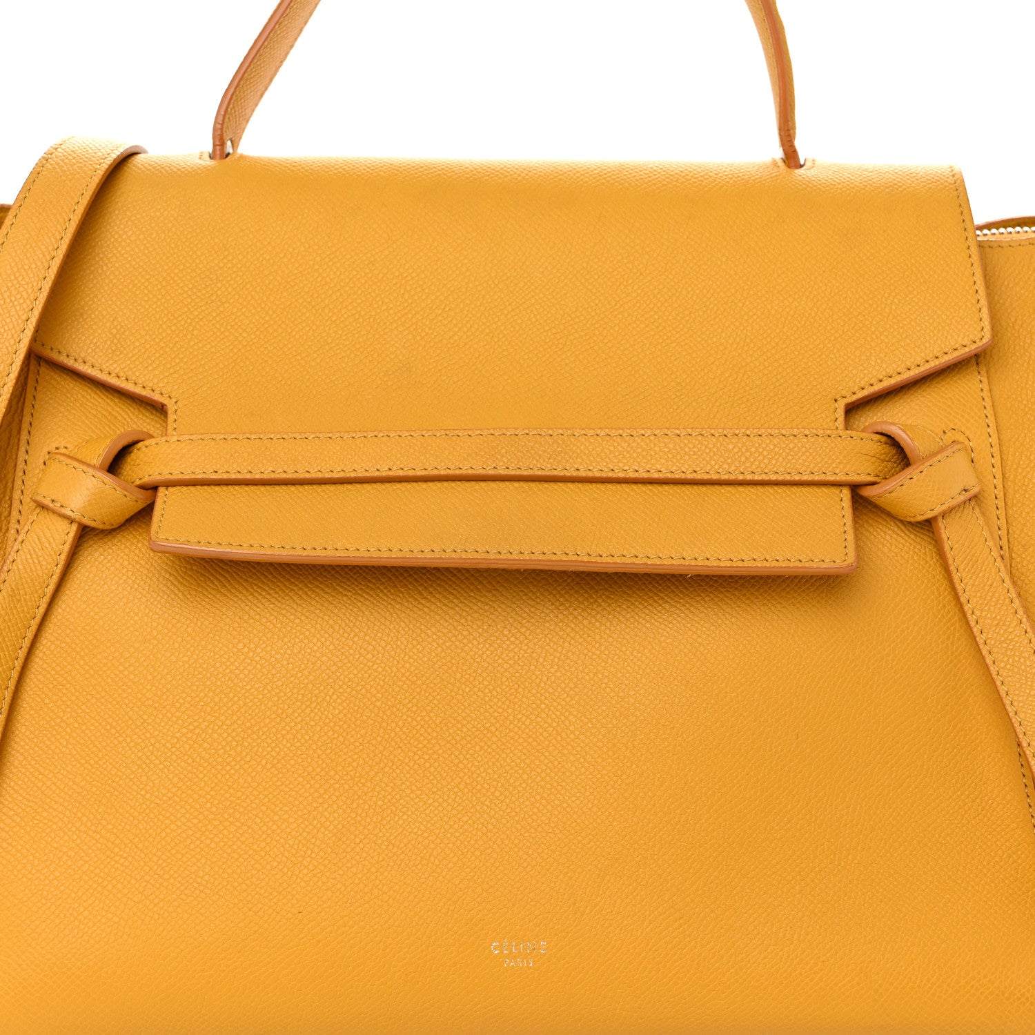 Celine Grained Calfskin Mini Belt Bag Amber 8 of 13