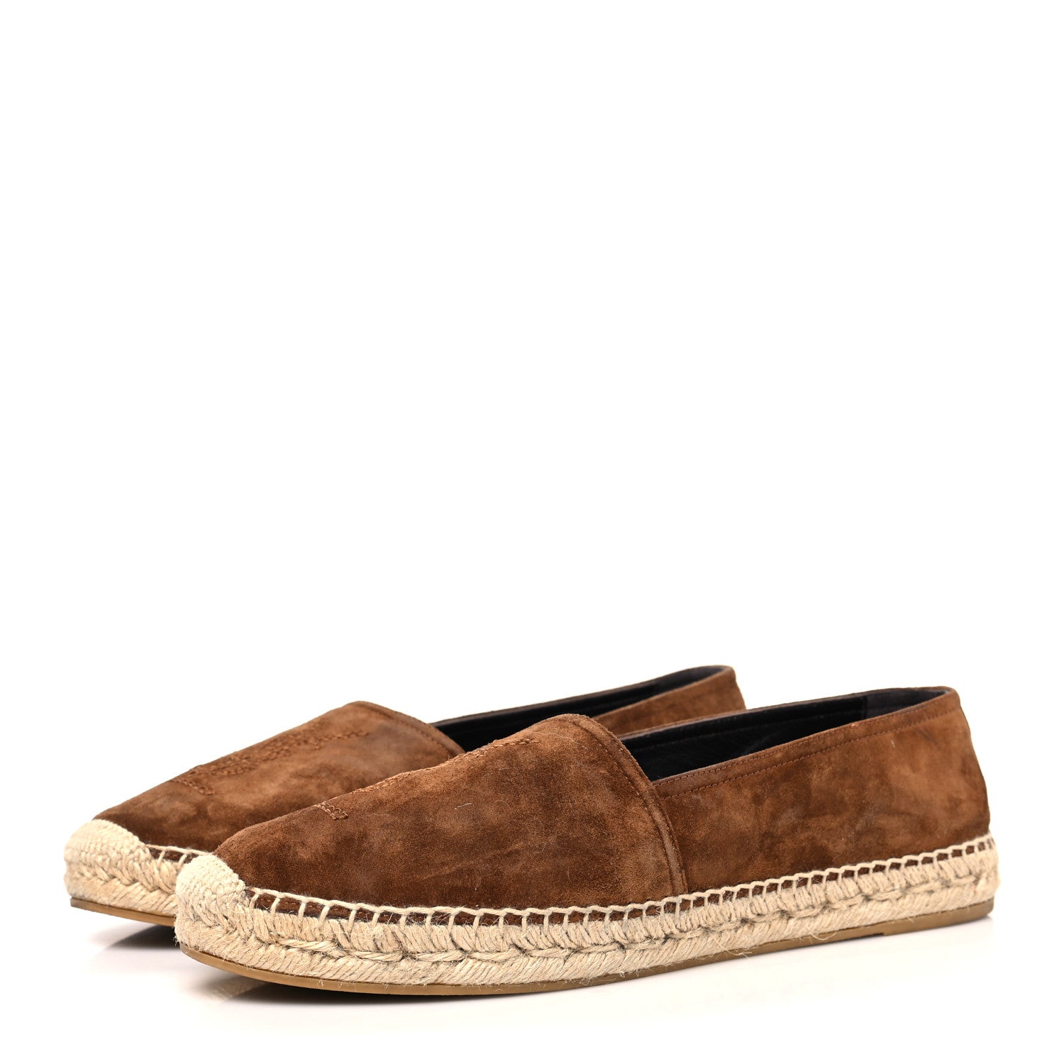 Saint Laurent Suede Monogram Espadrilles 40 Brown 3 of 8