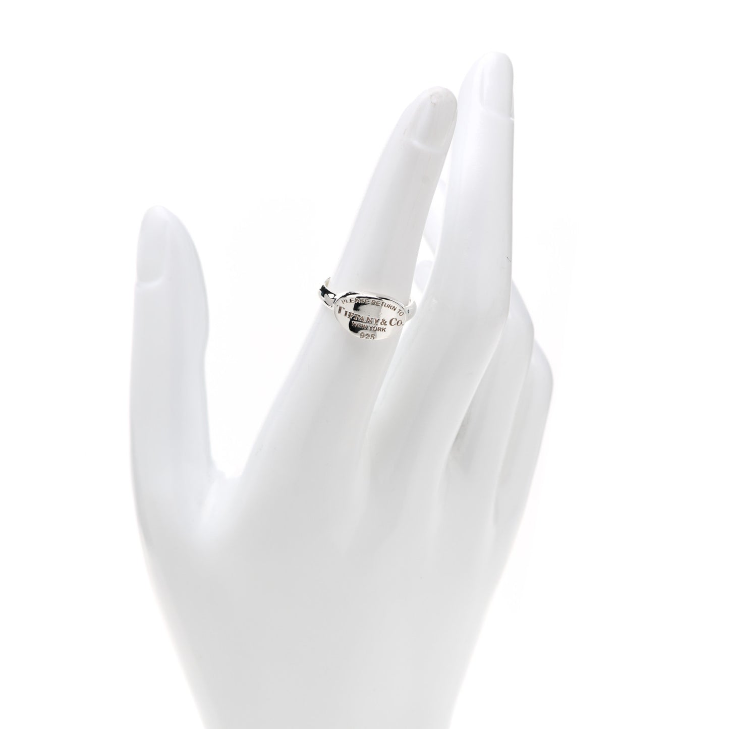 Sterling Silver Return to Tiffany Oval Ring 53 6.5
