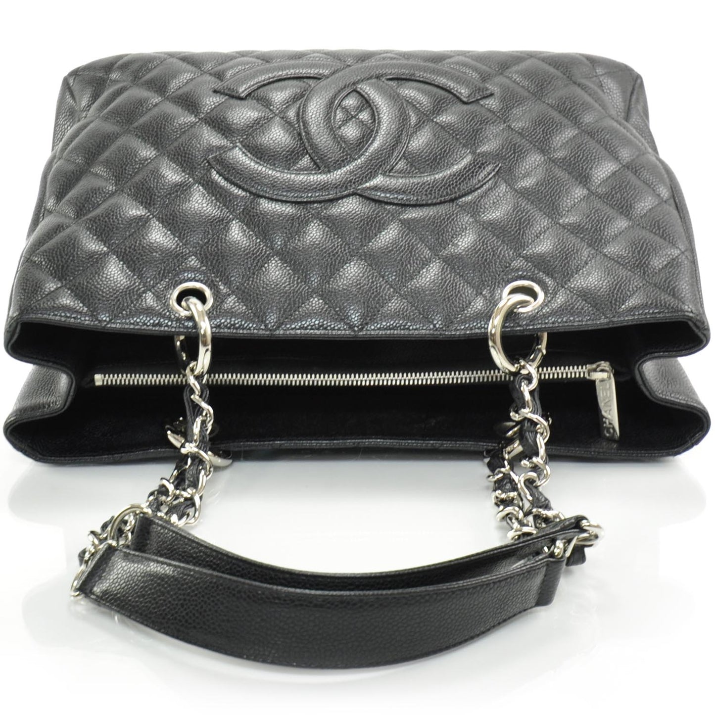 Caviar Quilted Grand Shopping Tote GST Black
