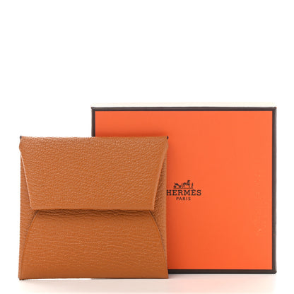 Hermes Chevre Mysore Bastia Verso Coin Purse Caramel Rose Shocking 7 of 7