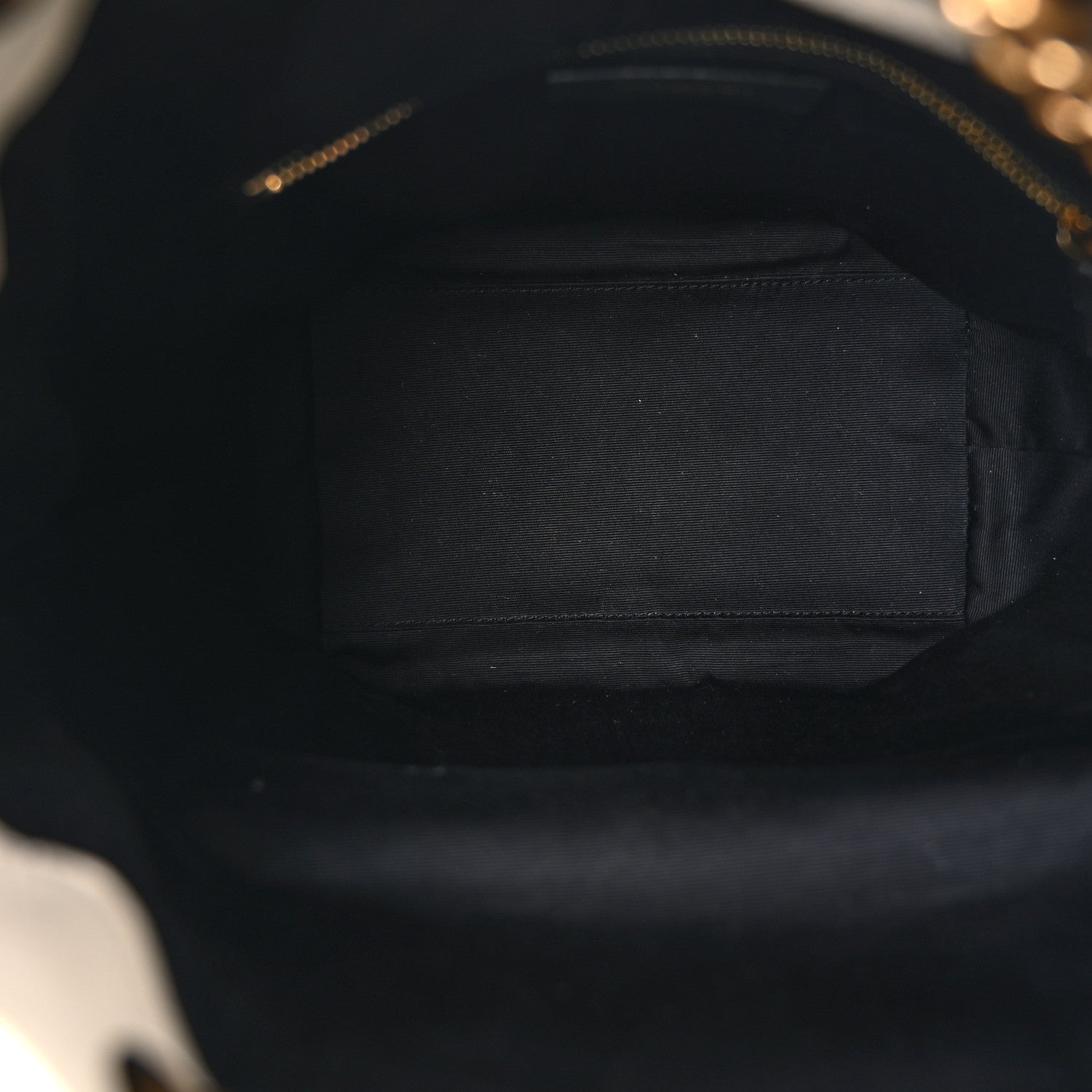 Saint Laurent Lambskin Matelasse Monogram Joe Backpack Cream Black 5 of 10