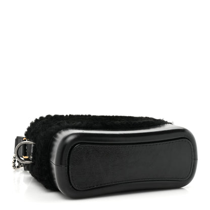Chanel Shearling Small Gabrielle Hobo Black 4 of 10
