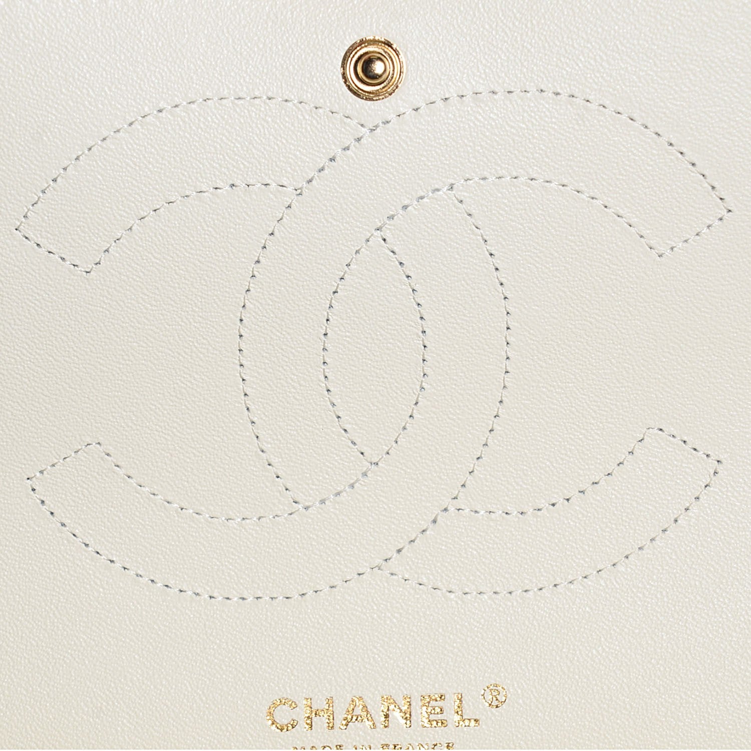 Chanel Lambskin Quilted Jumbo Double Flap White 7 of 9