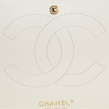 Chanel Lambskin Quilted Jumbo Double Flap White 7 of 9
