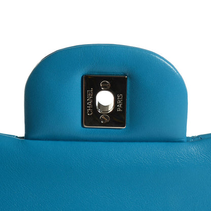 Chanel Patent Calfskin Quilted Jumbo Double Flap Turquoise 5 of 8