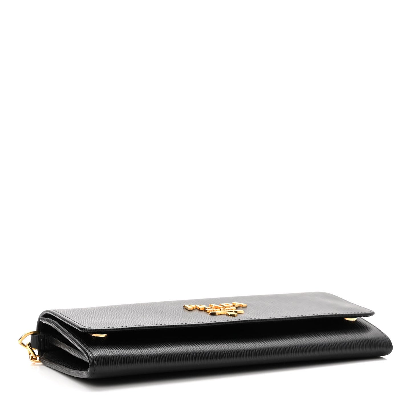 Vitello Move Metal Oro Chain Wallet Black