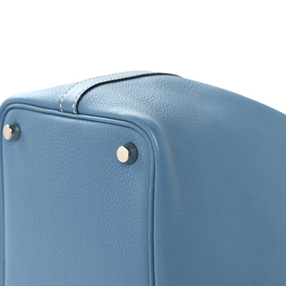 Hermes Taurillon Clemence Picotin 18 PM Blue Jean 12 of 13