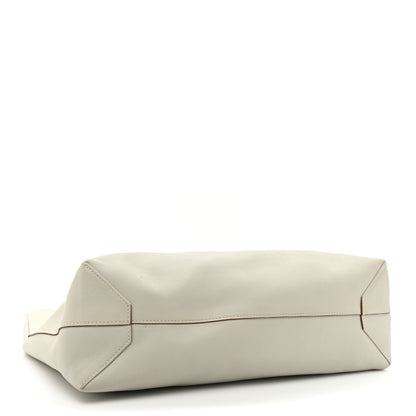 Hermes Veau Sikkim Taurillon Clemence Double Sens 36 Reversible Tote Bleu Pale Gris Perle 7 of 24