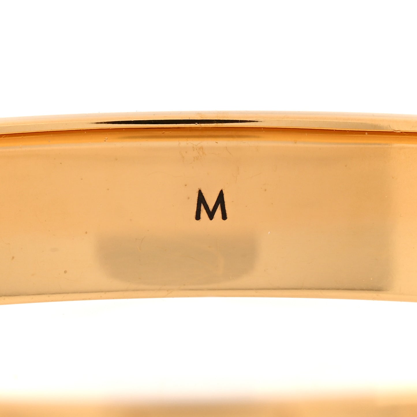 Brass Monogram Nanogram Cuff M  Gold
