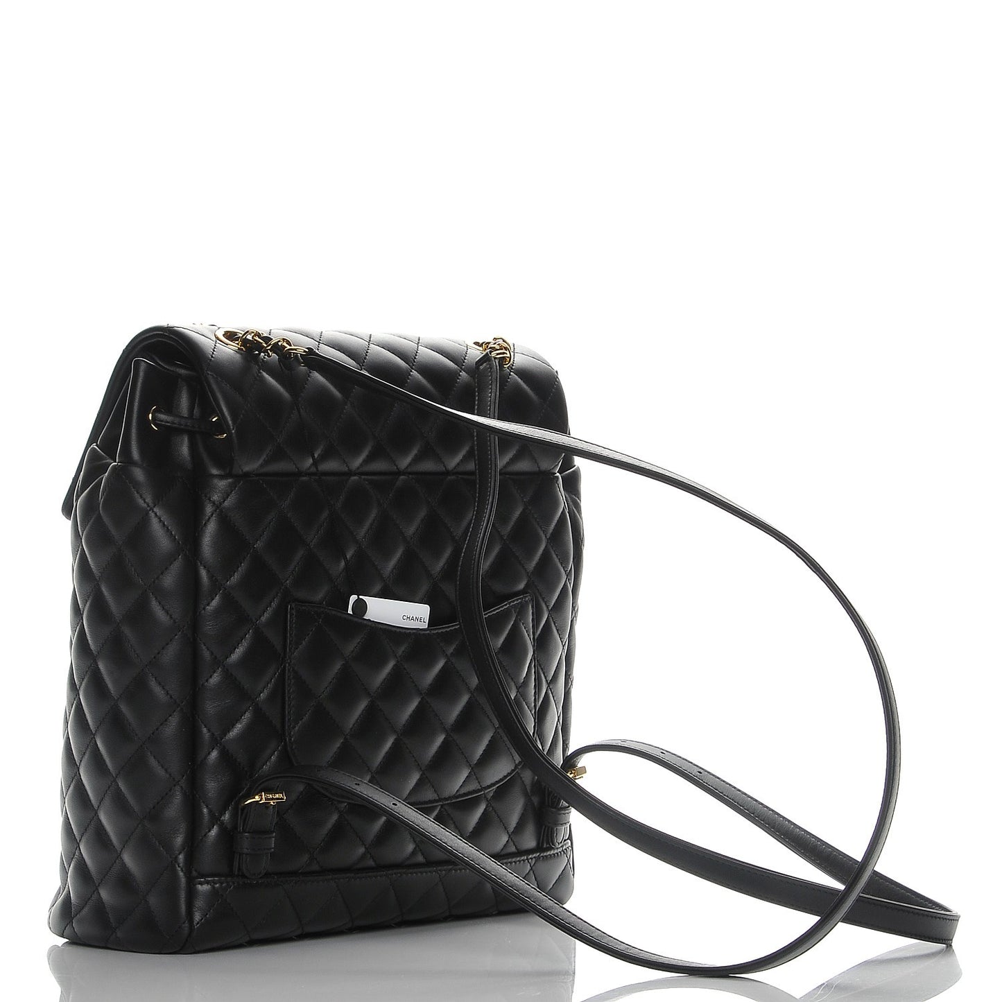 Lambskin Quilted Large Urban Spirit Backpack Black
