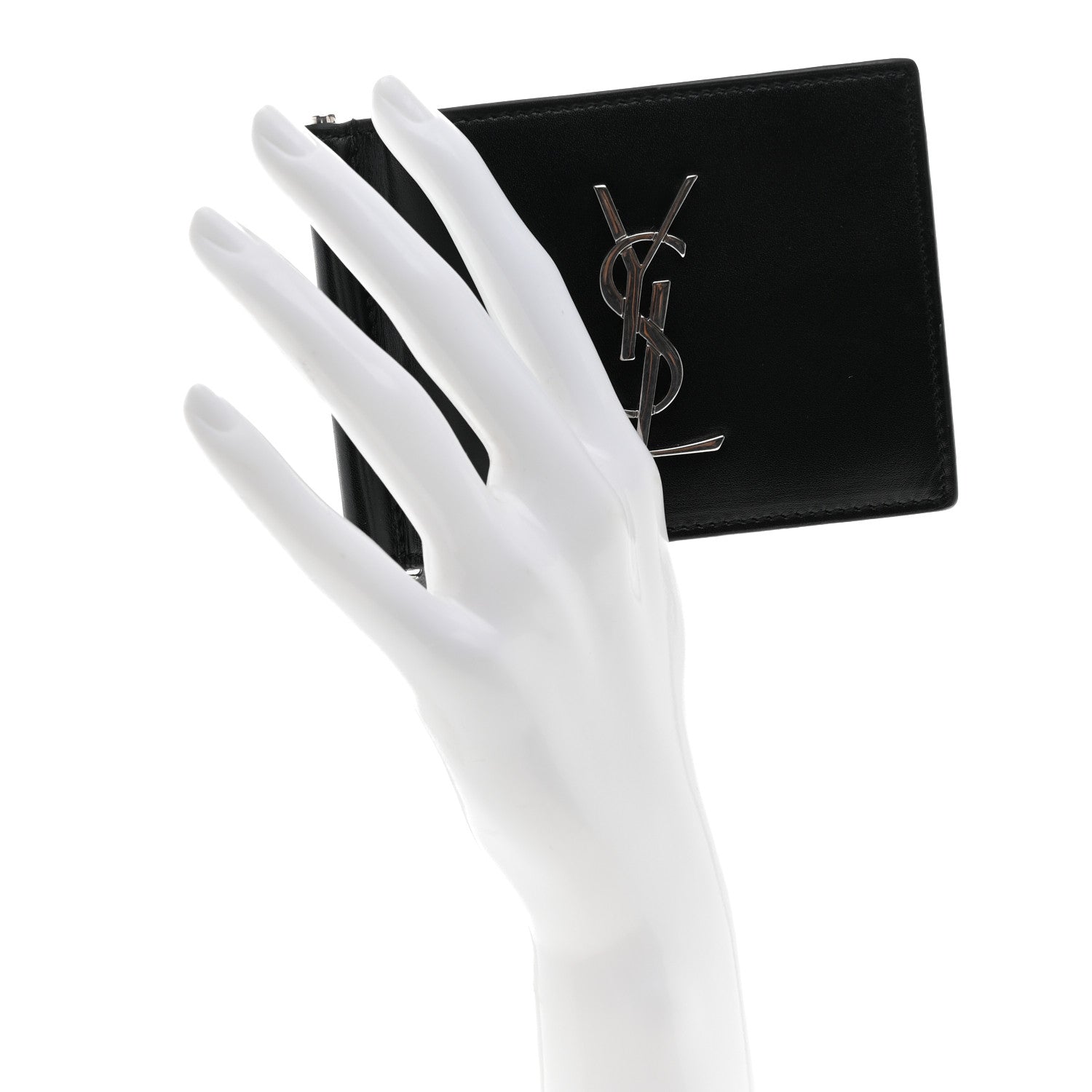 Saint Laurent Calfskin Bill Clip Card Case Black 2 of 8