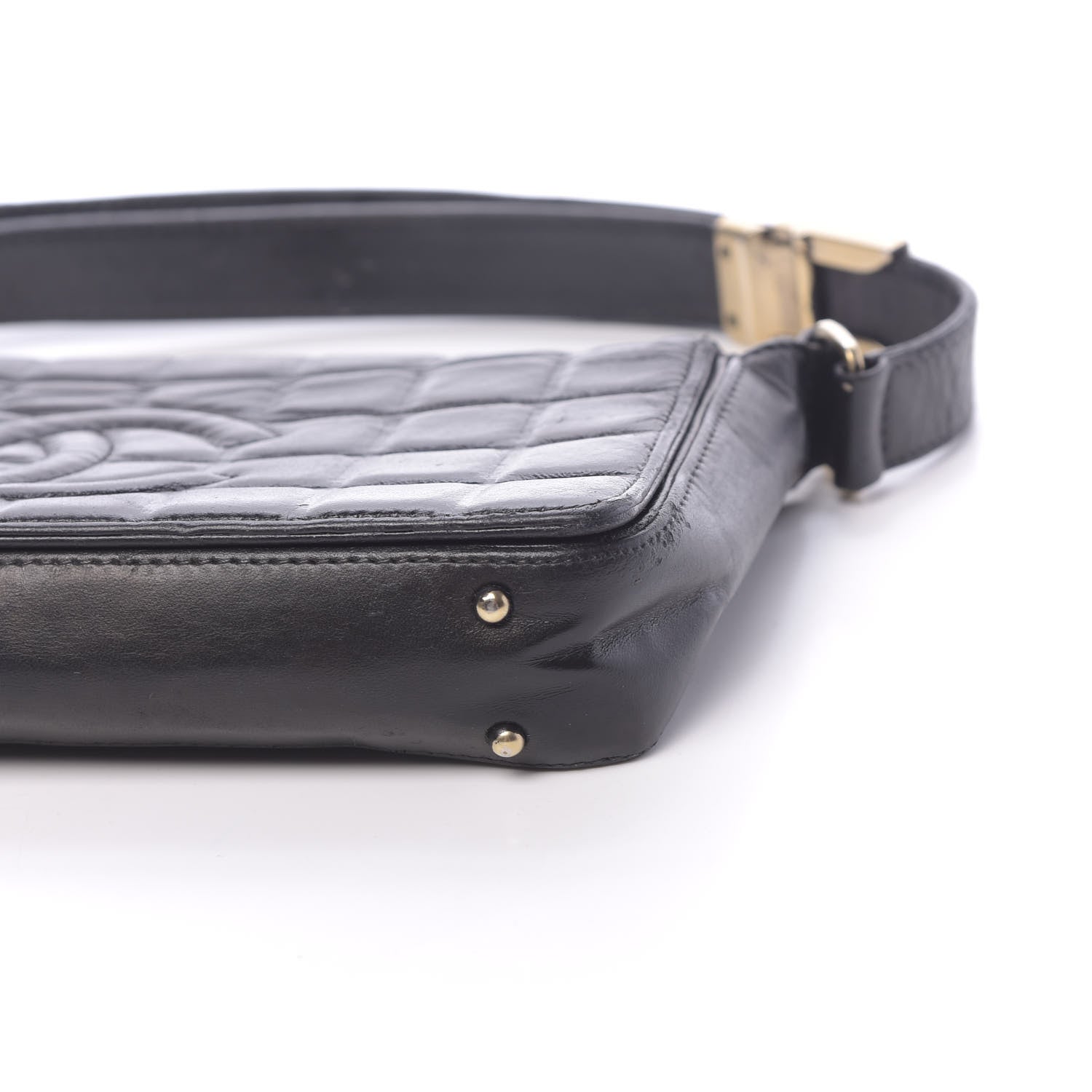 Chanel Lambskin Quilted CC Chocolate Bar Flap Black 9 of 13