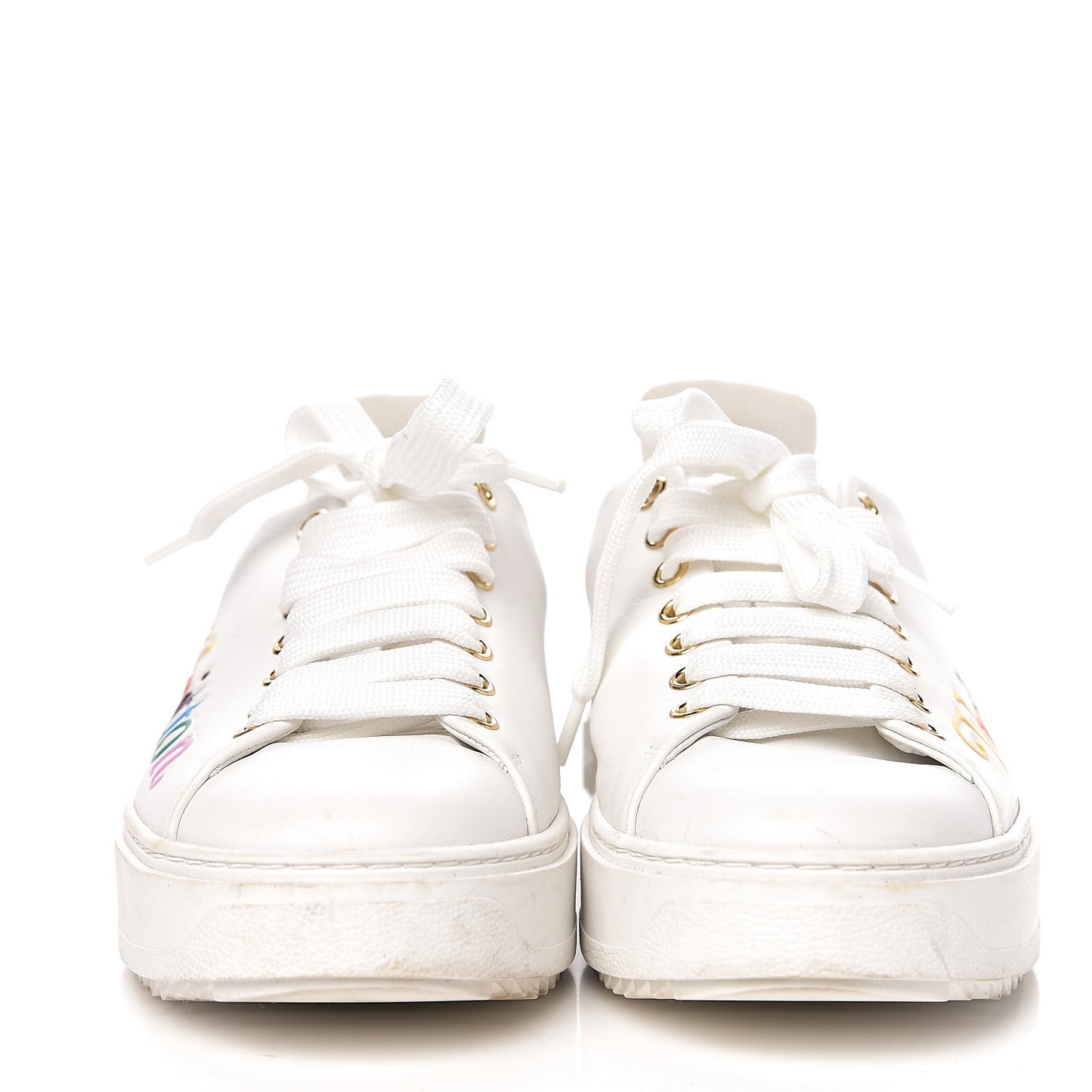 Calfskin Time Out New Wave Sneakers 38 White