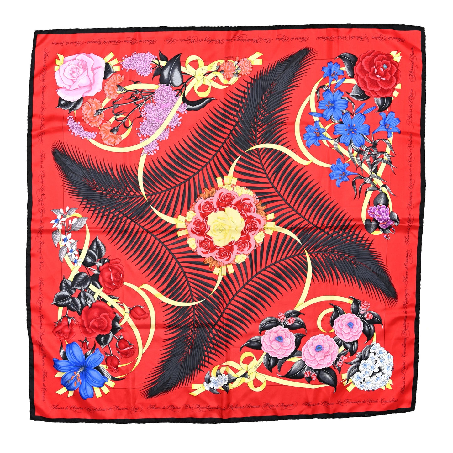 Silk Fleurs De L'Opera Scarf 90