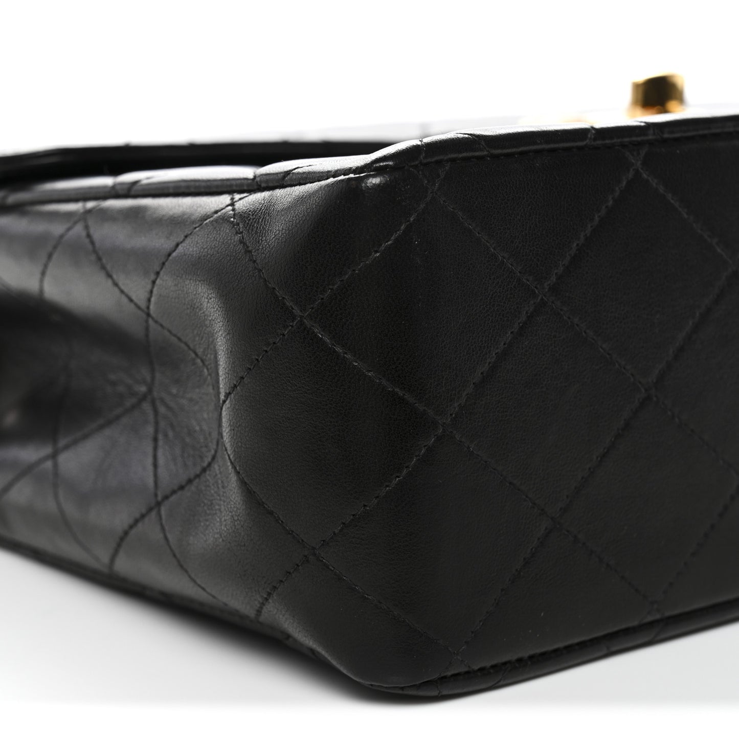Lambskin Quilted Jumbo Single Flap Black