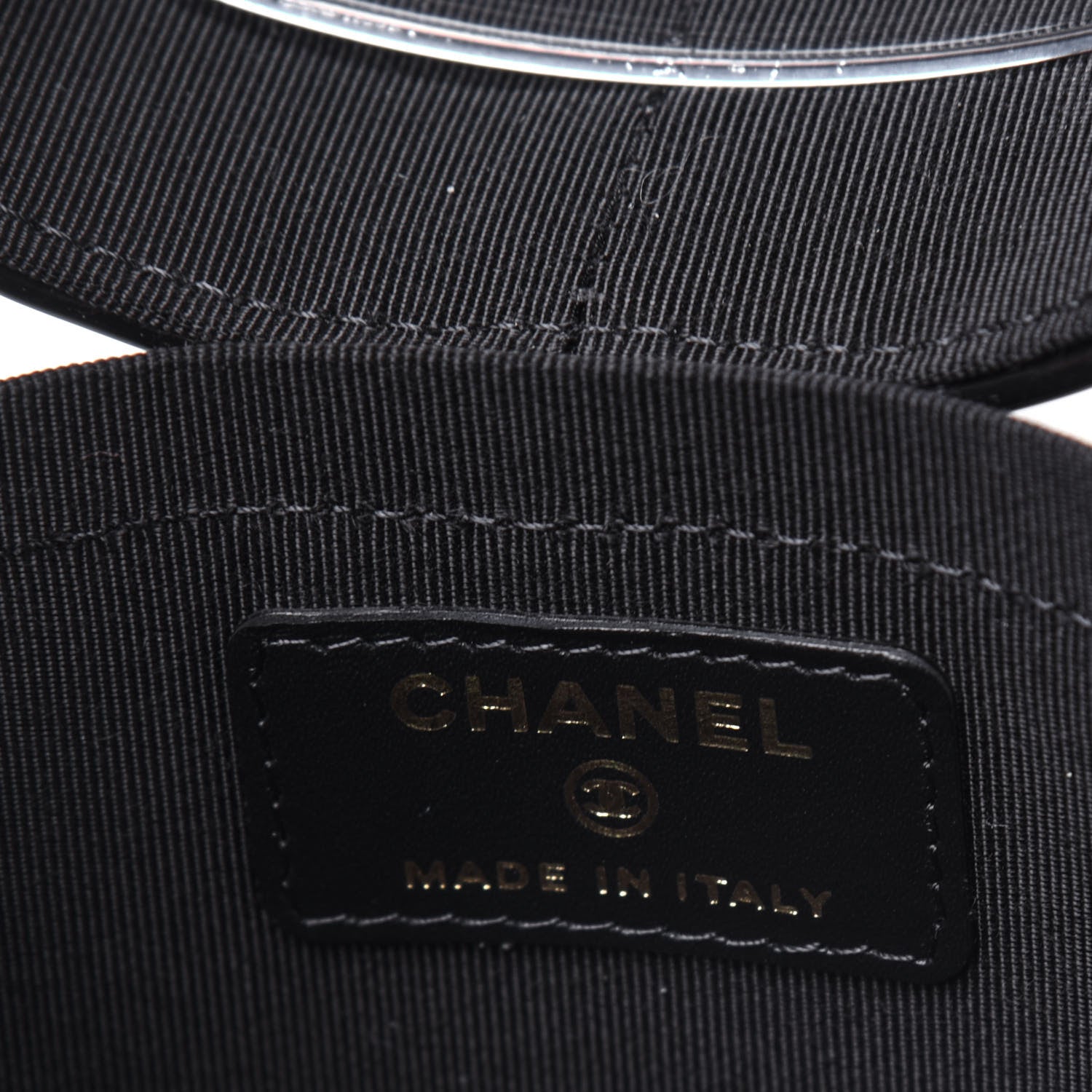 Chanel Patent Quilted Round Mini Vanity Case With Chain Black 7 of 12