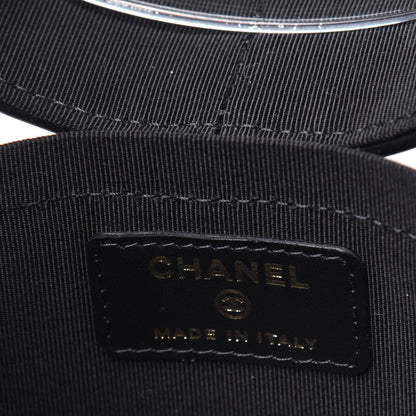 Chanel Patent Quilted Round Mini Vanity Case With Chain Black 7 of 12