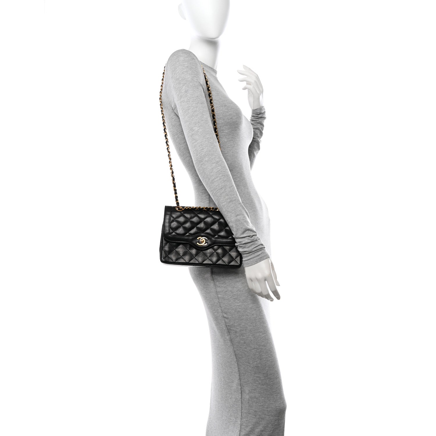 Chanel Lambskin Quilted Small Double Flap Bag Black 3 of 12