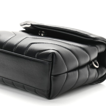 Saint Laurent Calfskin Y Quilted Monogram Toy Loulou Crossbody Bag Black 9 of 9