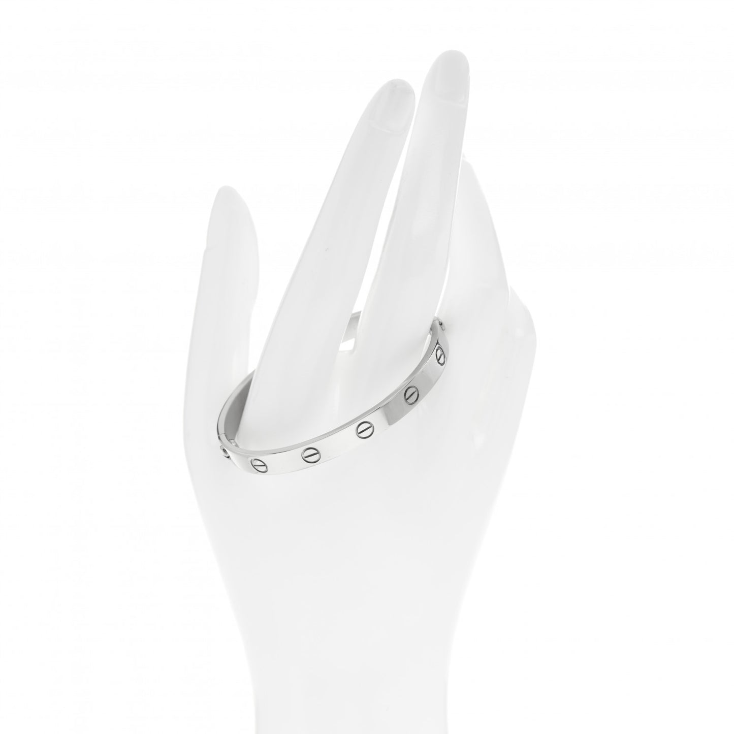 18K White Gold LOVE Bracelet 16