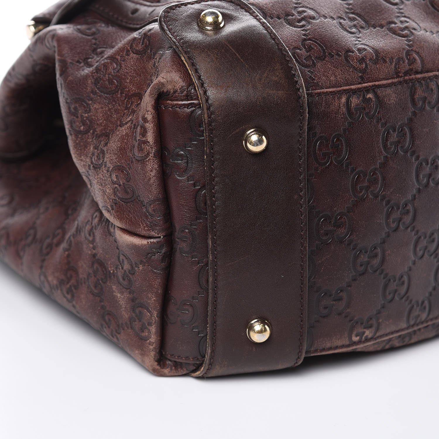 Gucci Guccissima Medium Pelham Shoulder Bag Dark Brown 9 of 21
