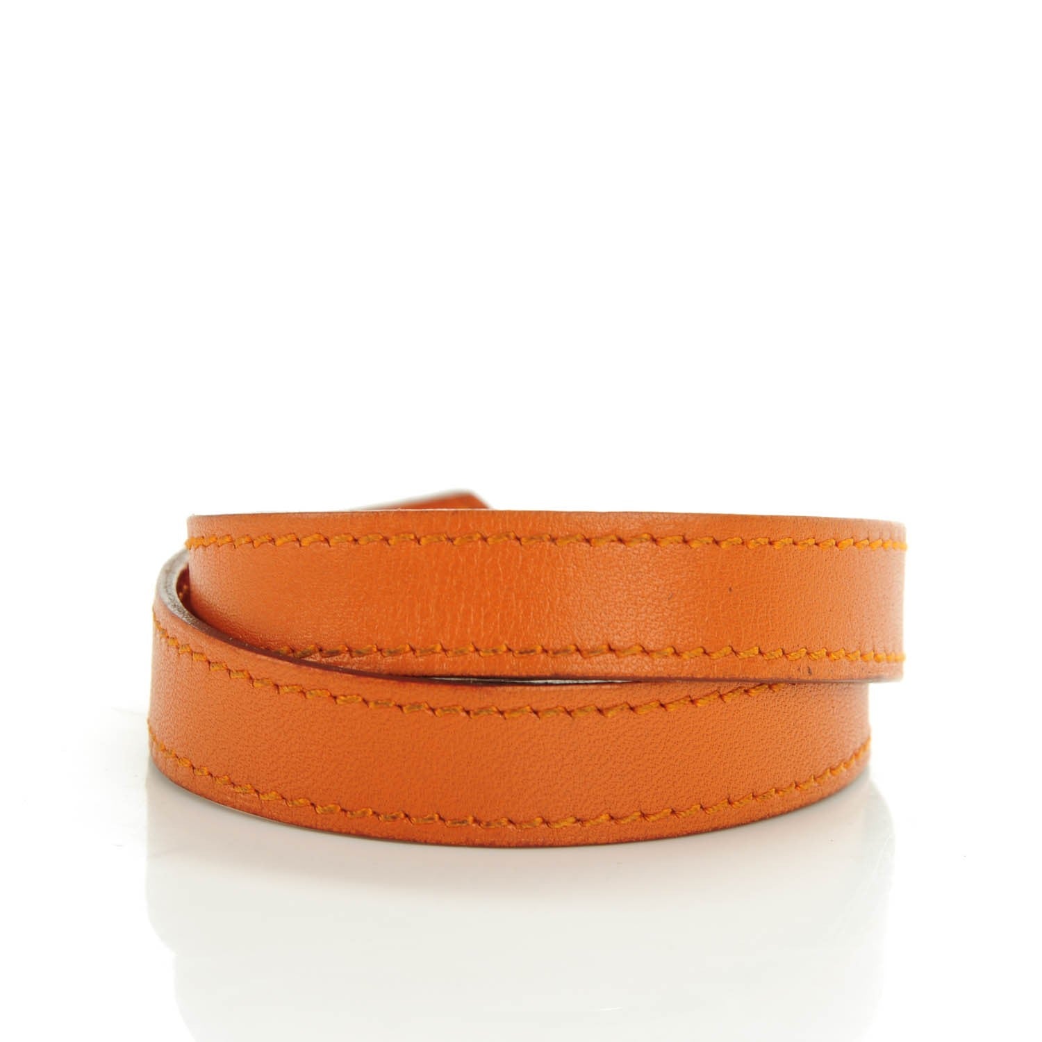 Hermes Tadelakt Kelly Double Tour Bracelet S Potiron 3 of 6