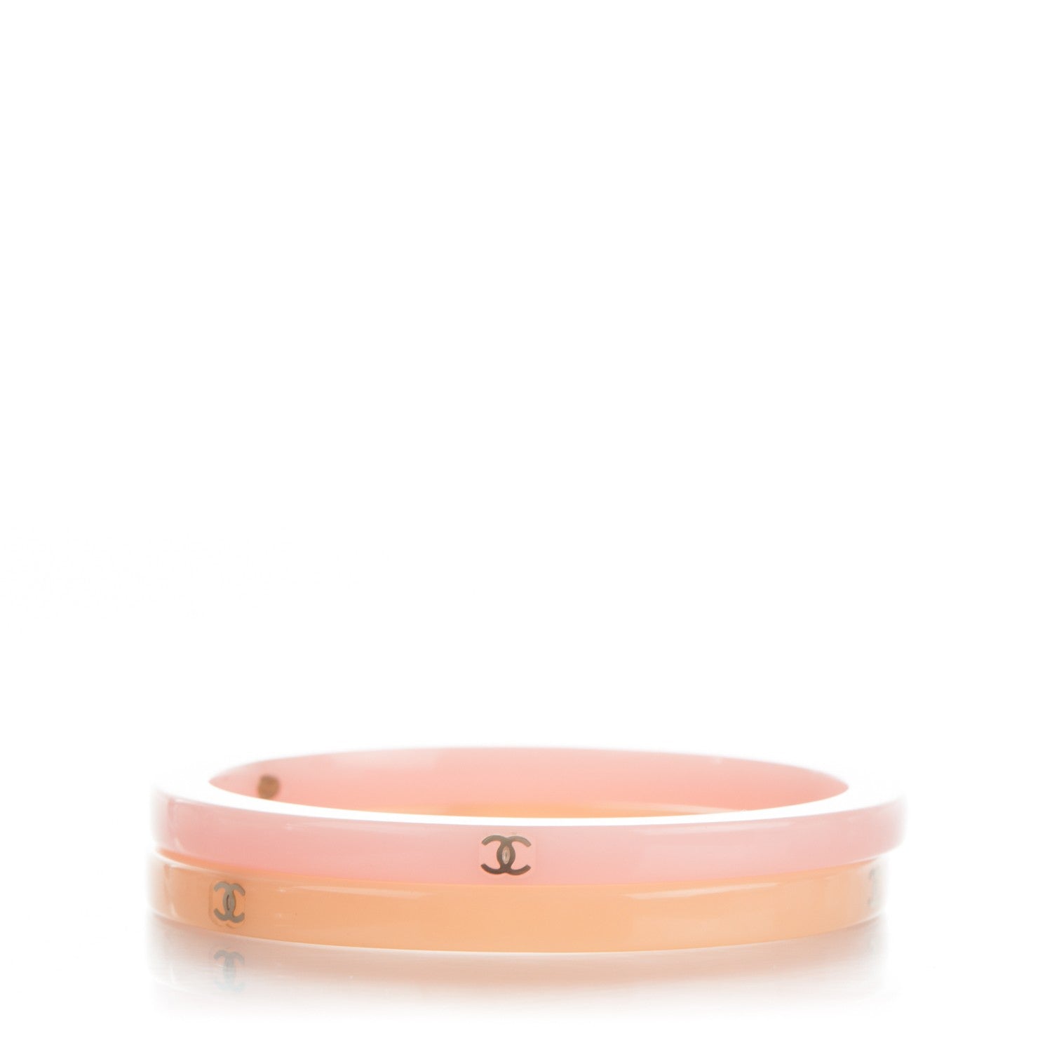 Chanel Acrylic CC Bangle Set of 2 1 of 7