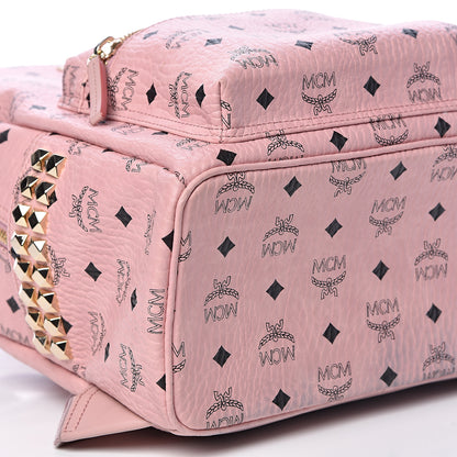 MCM Visetos Small Side Stud Stark Backpack Pink 14 of 17