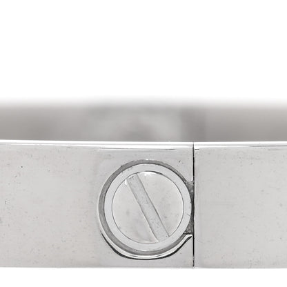 Cartier 18K White Gold 10 Diamond LOVE Bracelet 17 6 of 8