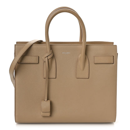 Saint Laurent Grained Calfskin Small Sac De Jour Dark Beige 1 of 13