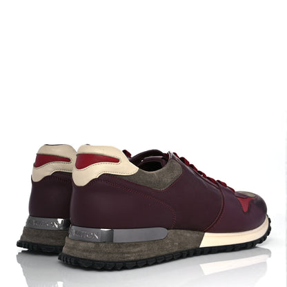 Louis Vuitton Calfskin Suede Run Away Sneakers 10.5 Bordeaux 4 of 8