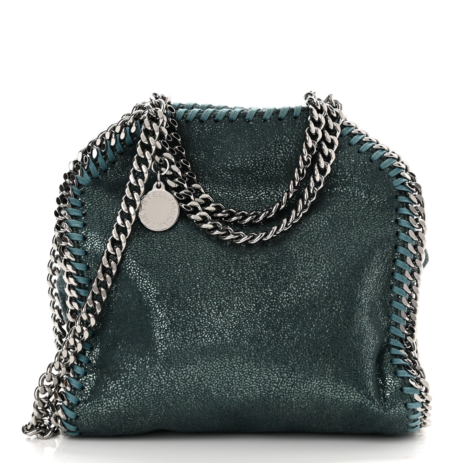 Stella McCartney Shaggy Deer Tiny Falabella Tote Petroleum 1 of 10
