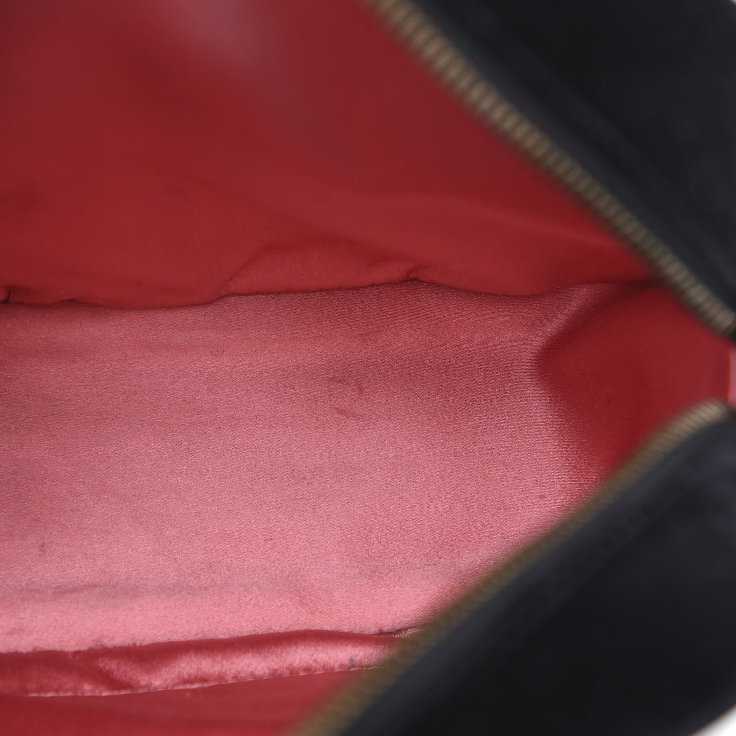 Velvet Matelasse Small GG Marmont Chain Shoulder Bag Black