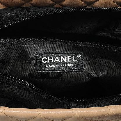 Chanel Calfskin Quilted Large Cambon Tote Beige Black 6 of 8