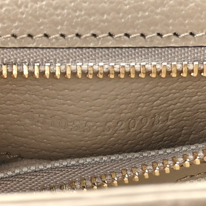 Gucci GG Supreme Monogram Textured Dollar Calfskin Web Small Ophidia Padlock Top Handle Bag Beige Mystic White Oatmeal 6 of 9