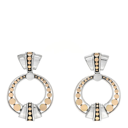 John Hardy Sterling Silver 18K Yellow Gold Dot Deco Drop Earrings 1 of 5