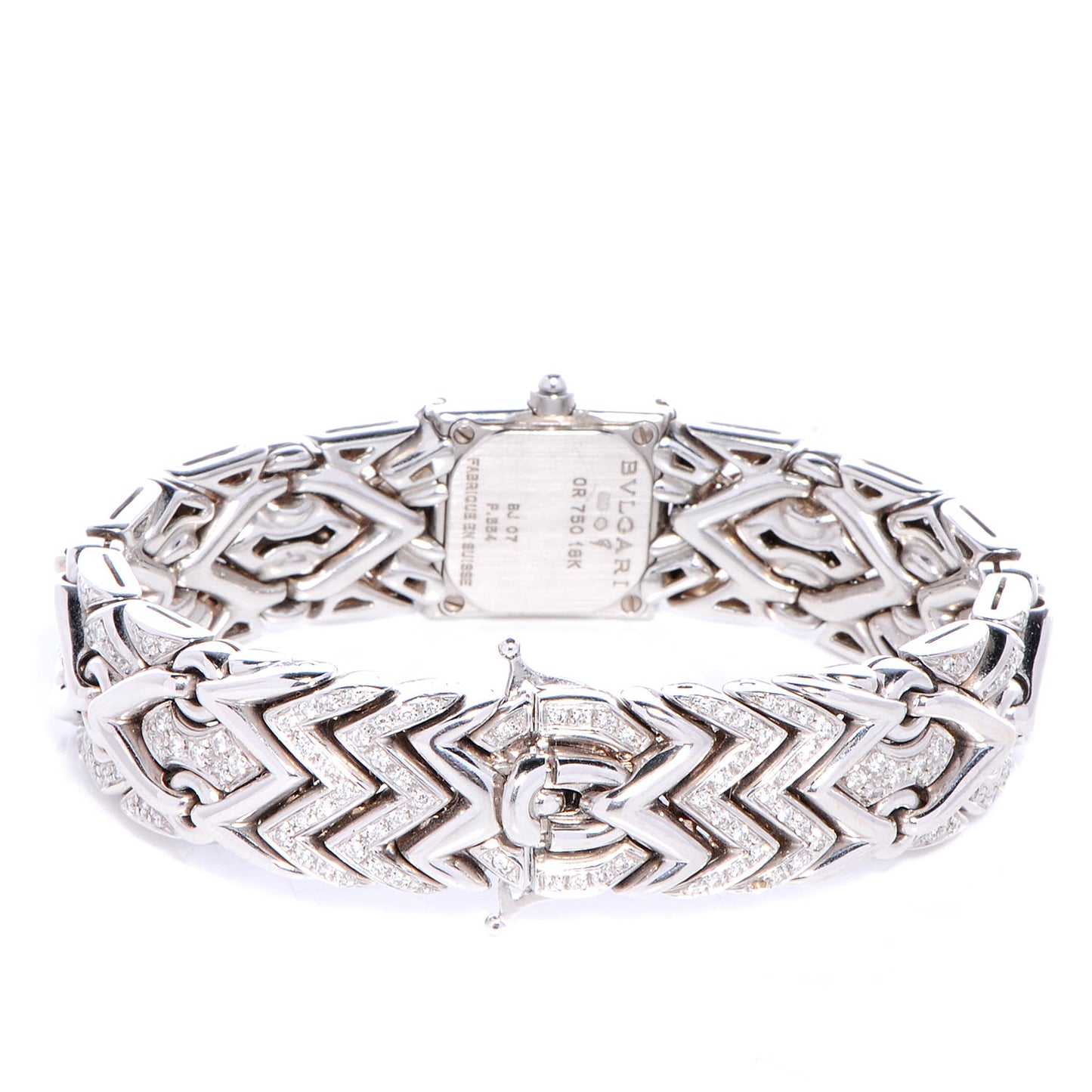 18K White Gold Diamond Pave 22mm Trika Quartz Watch