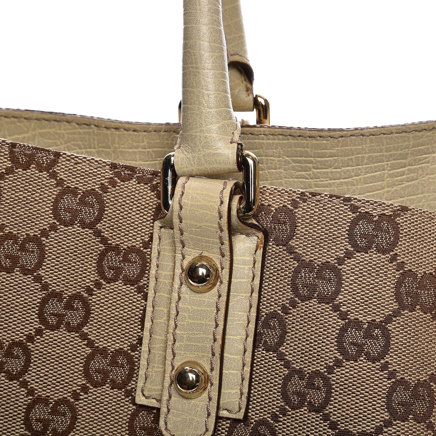 Gucci Monogram Medium Hasler Tote Off White 10 of 12