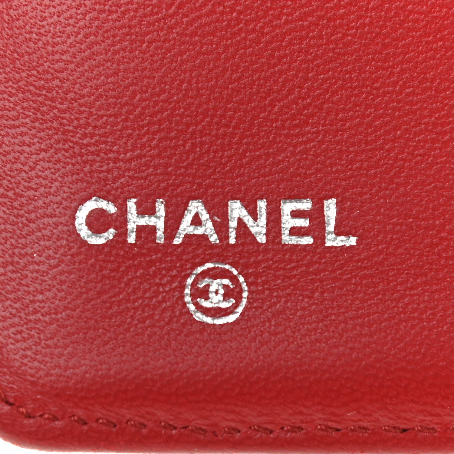 Chanel Lambskin Quilted Zipped Pocket Wallet Red 7 of 16