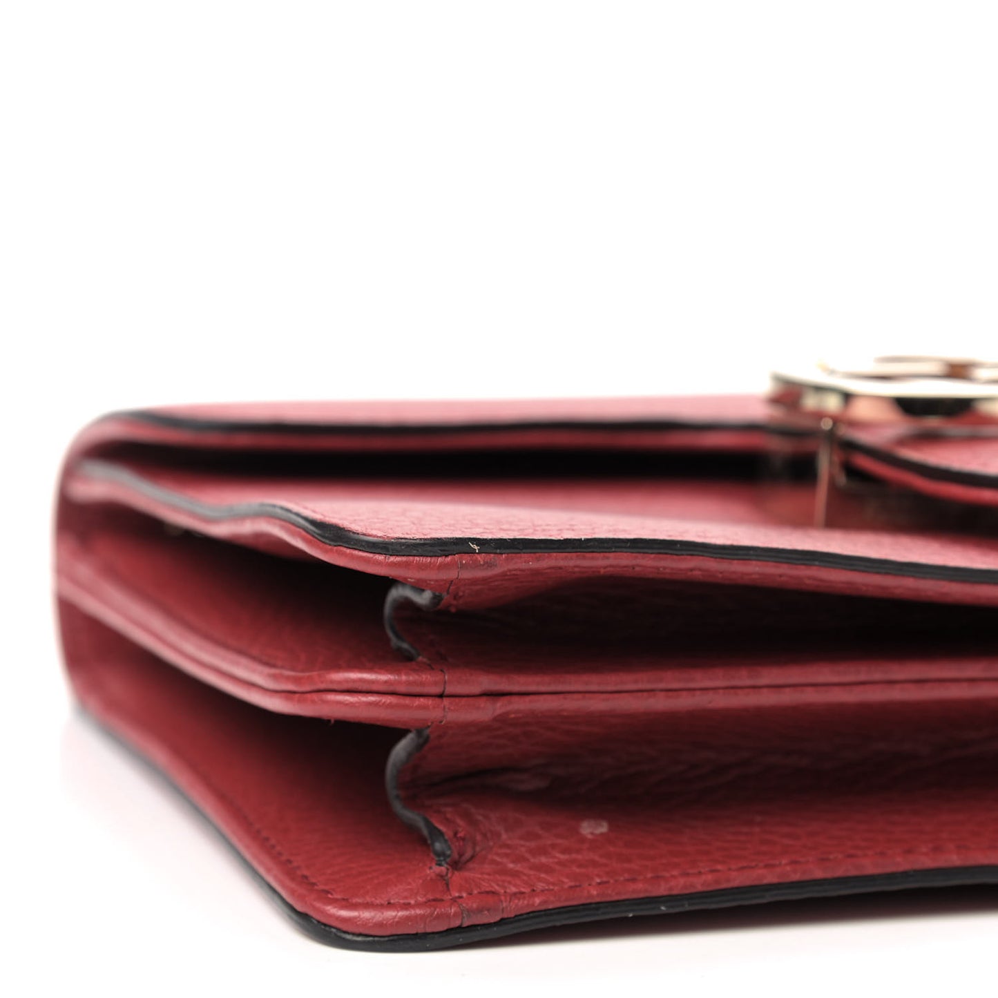 Dollar Calfskin Small Interlocking G Shoulder Bag Red
