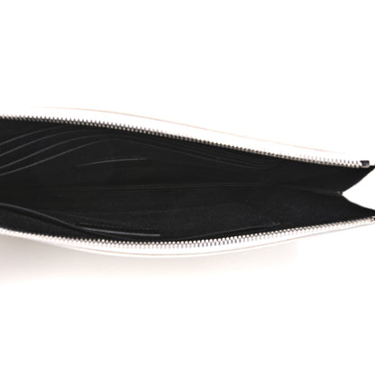 Saint Laurent Grain de Poudre Zipped Document Holder White 6 of 12