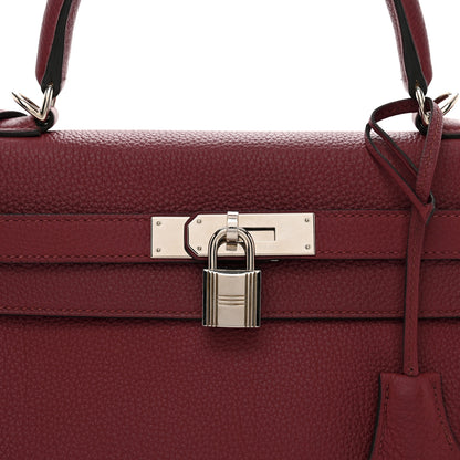 Hermes Togo Kelly Retourne 28 Rouge Grenat 5 of 13