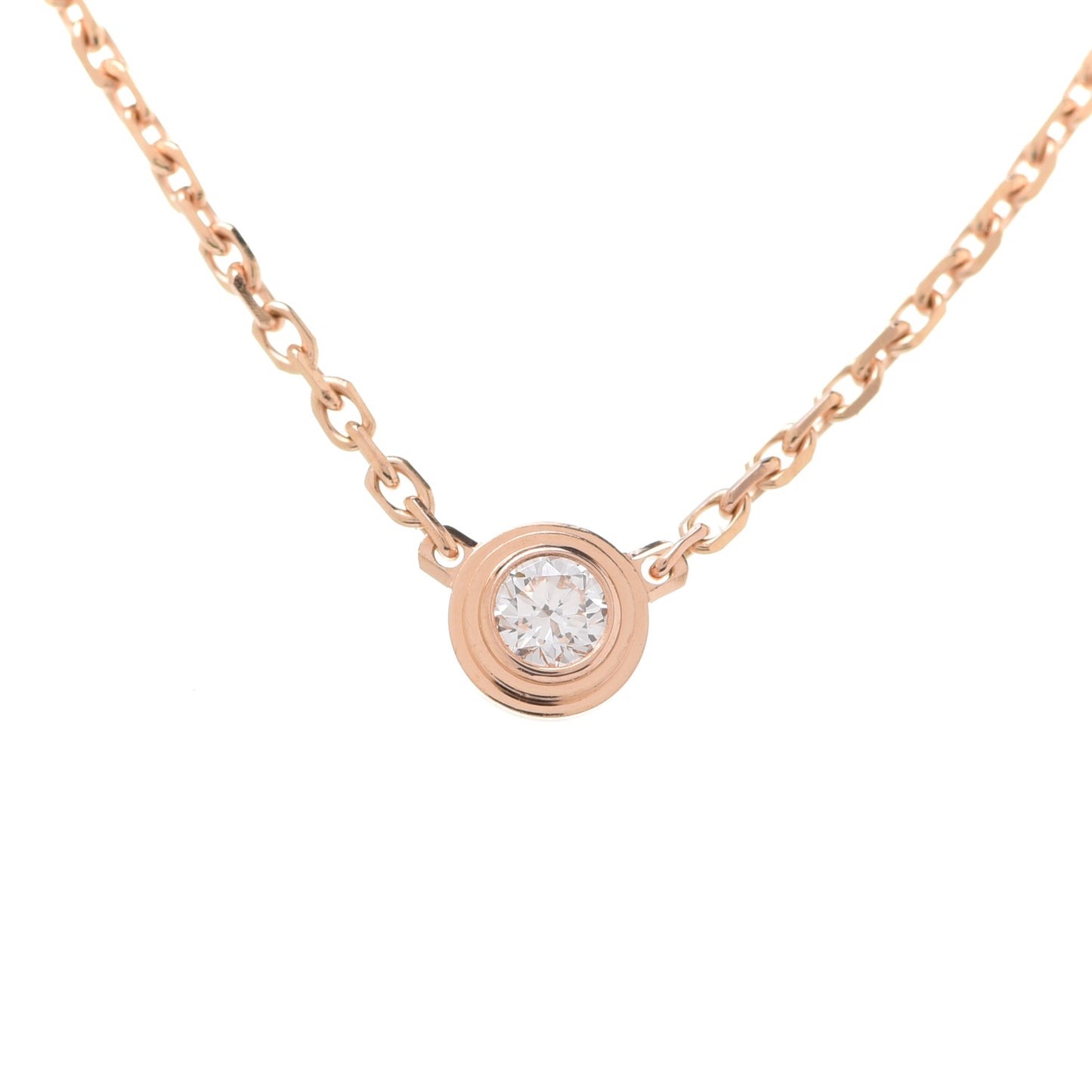 18K Pink Gold Diamond XS D'Amour Pendant Necklace